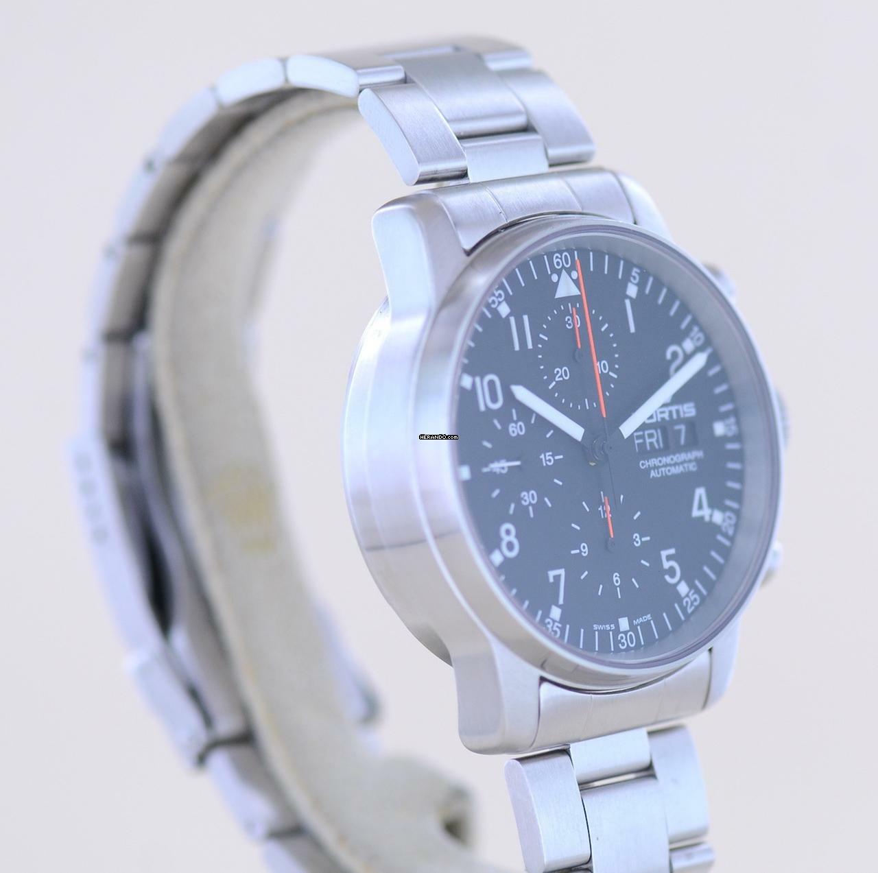 Thumbnail von Fortis Flieger (Submodel) Day Date Chronograph Automatic 7750 black Dial B+P