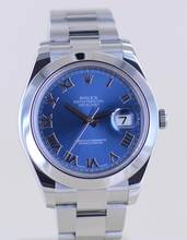 Thumbnail von Rolex Datejust II Stahl Oyster blue roman Dial 41mm blau 116300 Top B+P