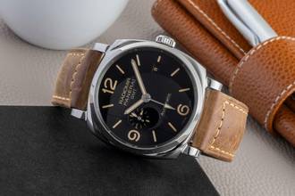 Thumbnail von Panerai Radiomir 1940 3 Days Automatic GMT Stahl Automatik Ref. PAM00657 Papiere 2017
