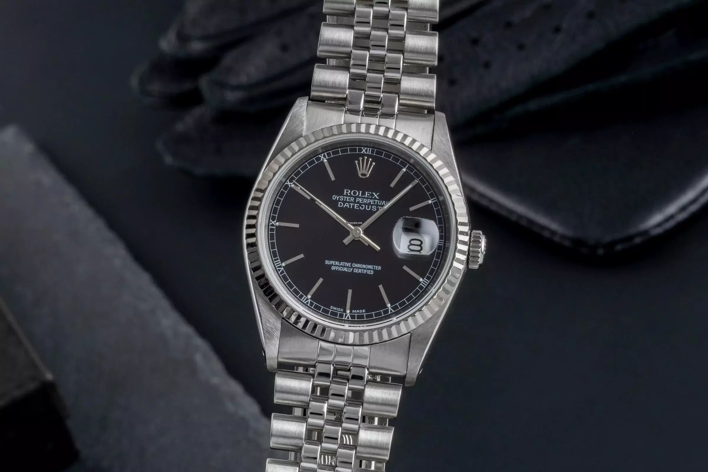 Rolex Datejust 36 Black Dial Stahl / Weissgold Ref. 16234 Klassiker X-Serie 