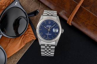 Thumbnail von Rolex Datejust 36 Blue Roman Dial Stahl / Weissgold Ref. 16234 L-Serie Box