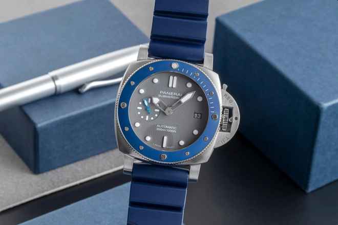  Panerai Luminor Submersible Edelstahl Automatik Herrenuhr Ref. PAM00959 B&P 2021 