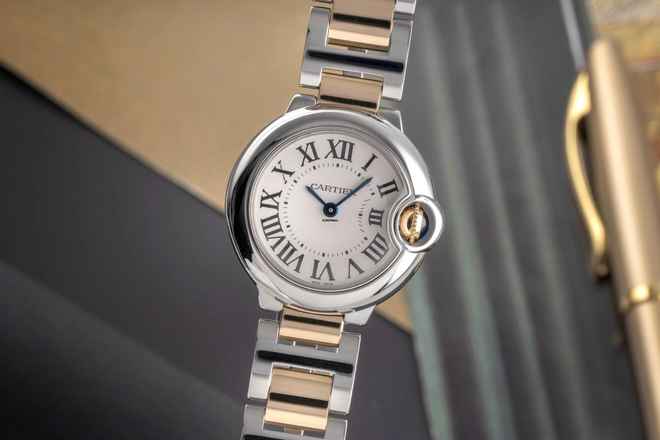  Cartier Ballon Bleu 28mm de Cartier Stahl / Gold Quarz Damenuhr Ref. W69007Z3 3009 
