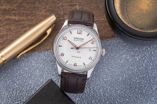  Union Glashütte Noramis Stahl Automatik Herrenuhr Ref. D016.407.16.037.01 B&P 