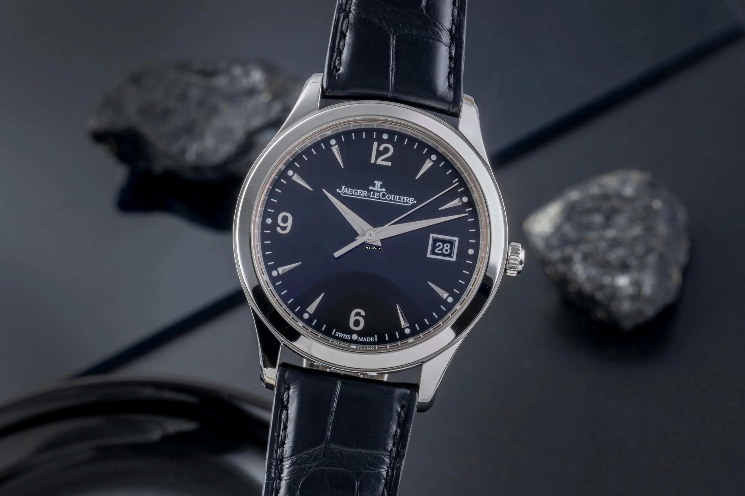  Jaeger-LeCoultre Master Control Date Stahl Automatik Ref. Q1548470 176.8.40.S Papiere 