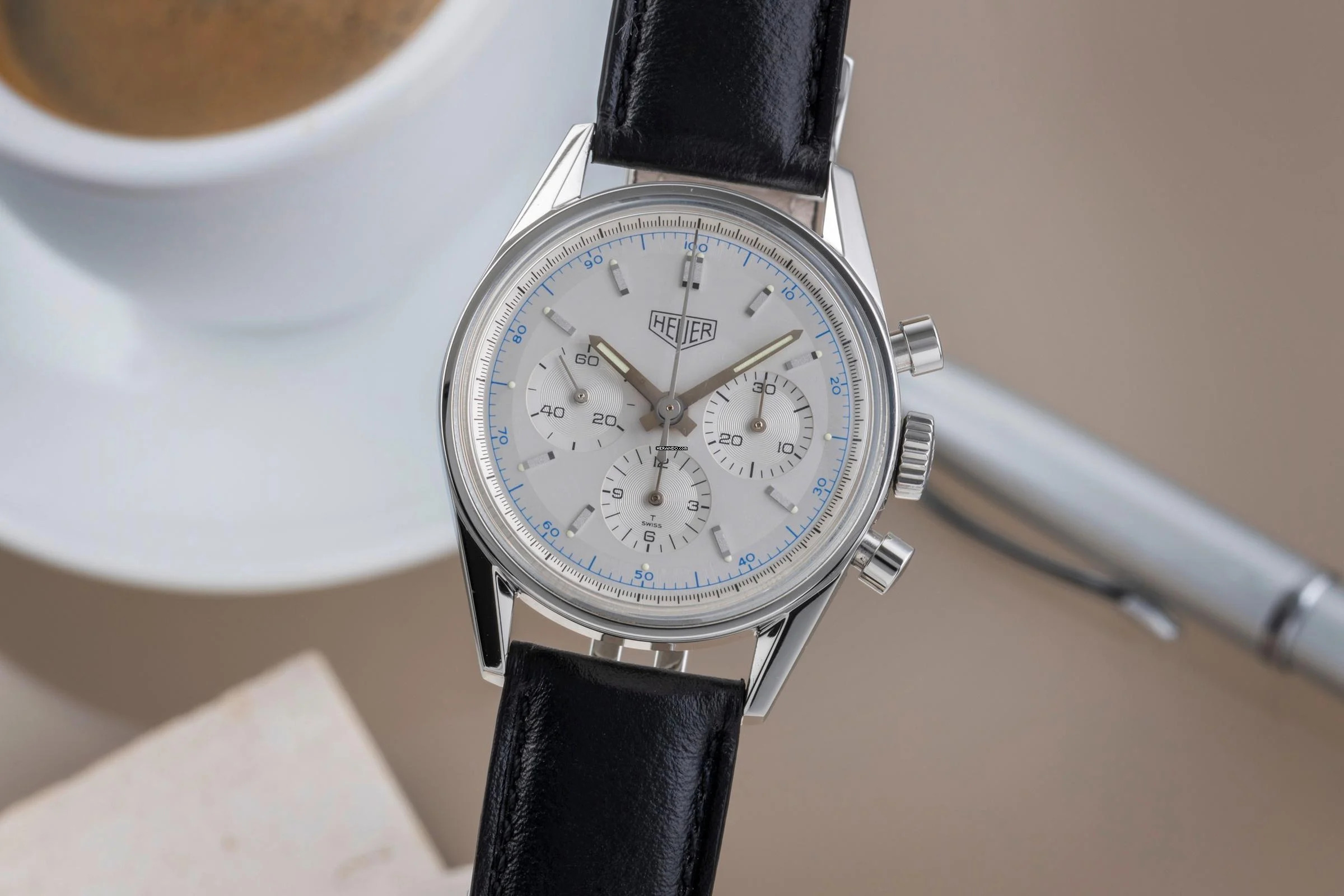  TAG Heuer Carrera 1964 Re-Edition Stahl Handaufzug Ref. CS3110.BC0726 B&P 