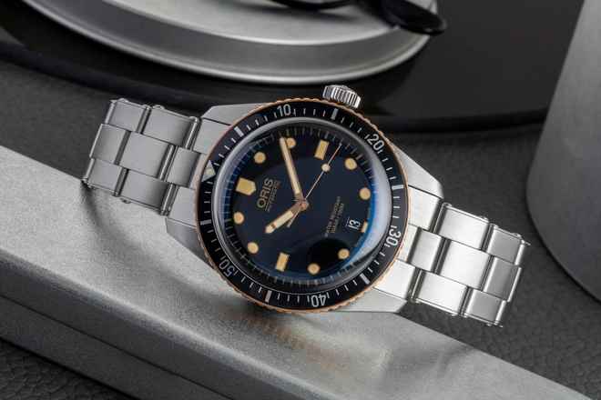  Oris Divers Sixty Five Stahl/Bronze Automatik Ref 01 733 7707 4354 Box & Papiere 