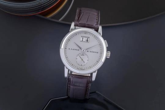  A. Lange & Söhne Saxonia 950 Platin Handaufzug Ref. 105.025 Seltenheit Box 