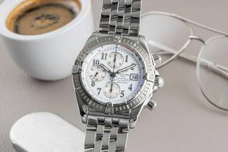 Thumbnail von Breitling Chronomat Evolution Chronograph Stahl Automatik Herrenuhr Ref. A13356 Papiere