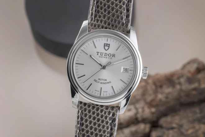  Tudor Glamour Date Edelstahl Smiley Automatik Herrenuhr Ref. 55000 B&P 2016 