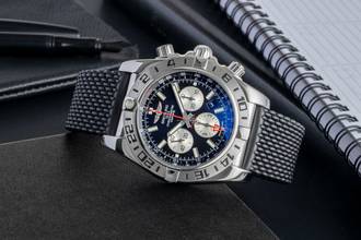 Thumbnail von Breitling Chronomat GMT 47 GMT Chronograph Stahl Automatik Ref. AB0413B9/BD17 B&P