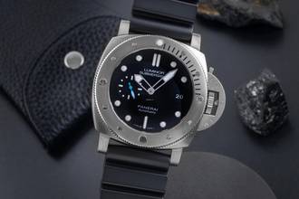 Thumbnail von Panerai Submersible Titan 47mm Automatik Herrenuhr Ref. PAM01305 B&P 2019