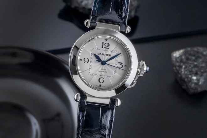  Cartier Pasha de Cartier Lady Automatik Stahl Damenuhr Ref. WSPA0013 