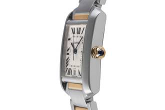 Thumbnail von Cartier Tank Française Stahl / Gold Automatik Medium Size Ref. W51005Q4 B&P
