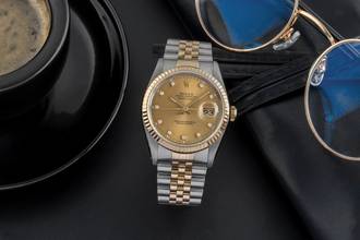 Thumbnail von Rolex Datejust 36 Stahl / Gold Diamond Dial Automatik Herrenuhr Ref. 16233