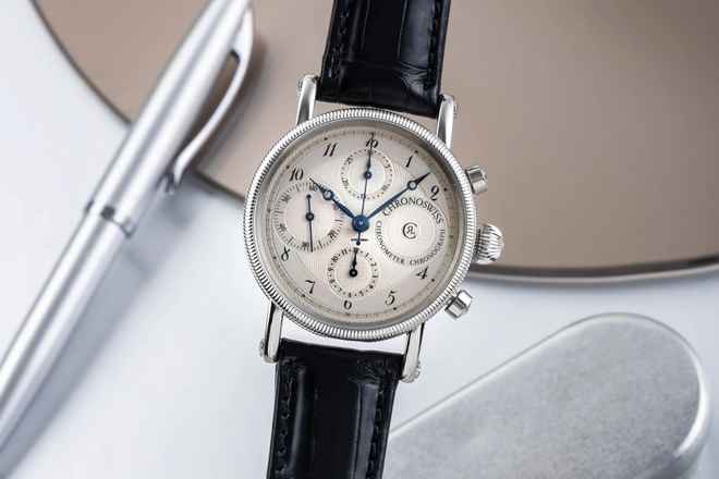  Chronoswiss Chronometer Chronograph Automatik Herren Ref. CH7523 B&P 1992 
