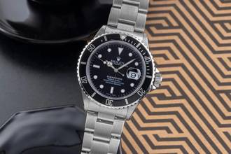 Thumbnail von Rolex Submariner Date 40 Stahl Automatik Herrenuhr Ref. 16610 K-Serie