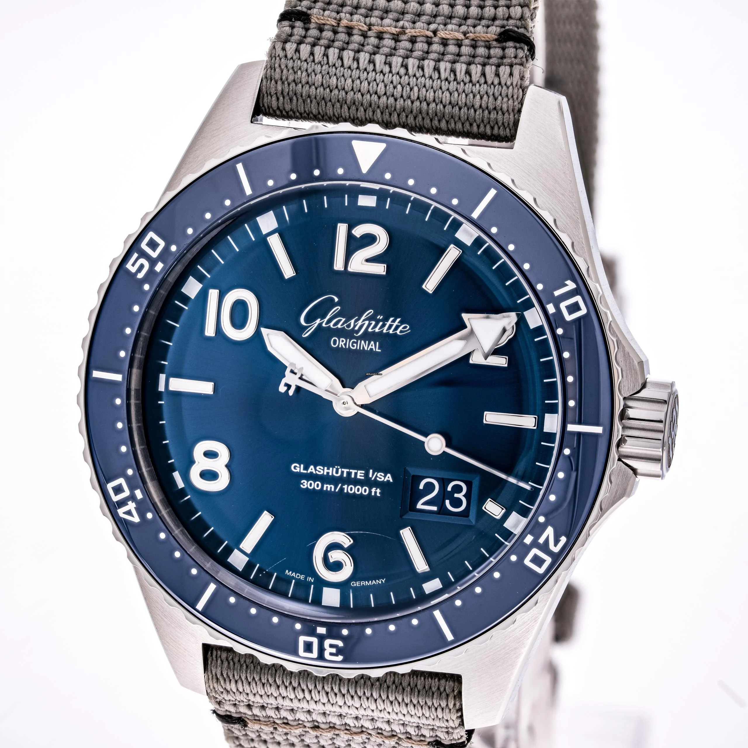  Glashütte Original SeaQ Panoramadatum Panorama Date 43 Blue – 1-36-13-02-81-34 – like NEW – 2022 Full Set 