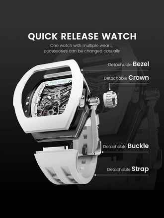  Tsar Bomba TB8218(1+7)FKM-06 Herrenuhr Atomic Interchangeable Watch Combo Automatik 46mm 5ATM 