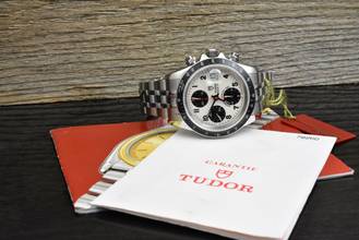 Thumbnail von Tudor Prince Date Chronograph Panda Porzellan Dial VERY NICE 79260 Automatik 40MM