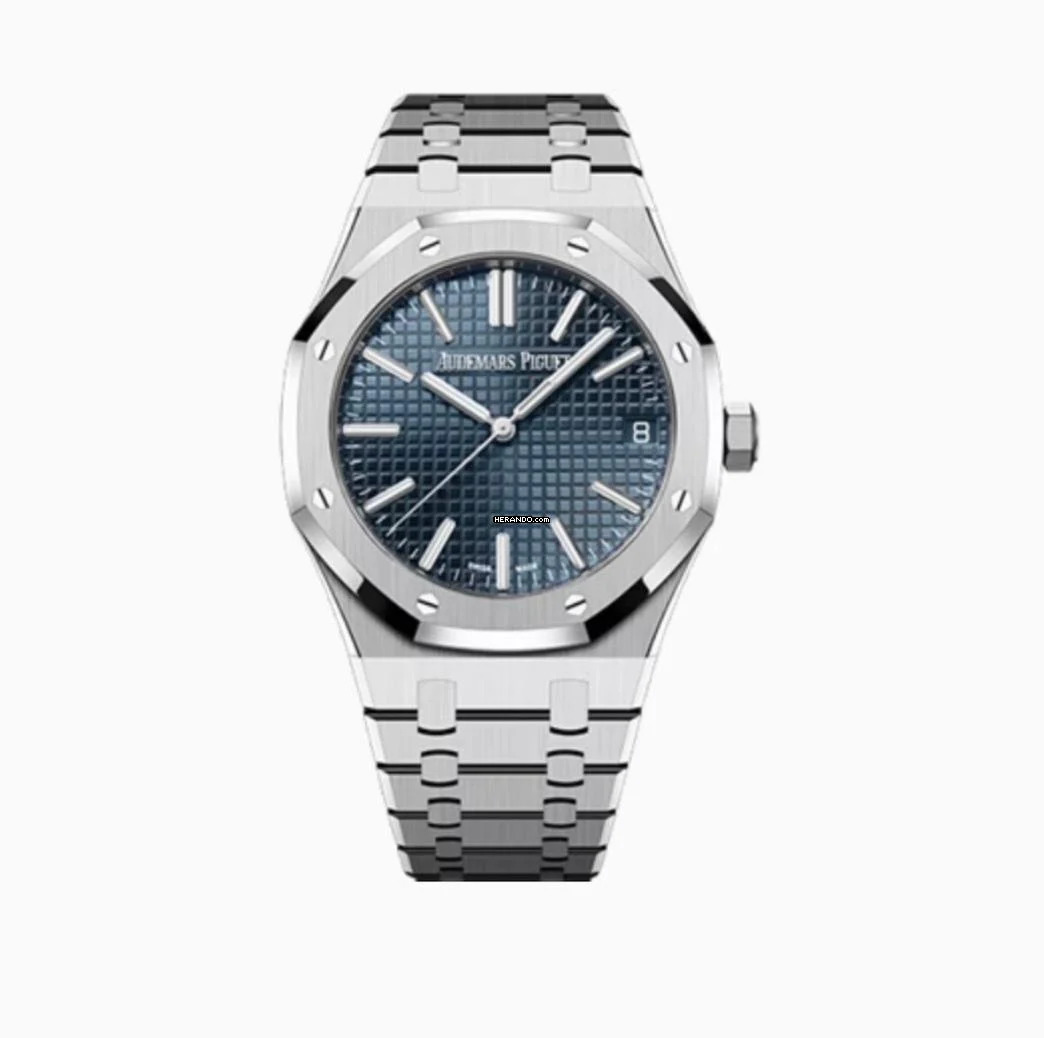  Audemars Piguet Royal Oak Selfwinding Steel - Blue - like New - Fullset - 2023 