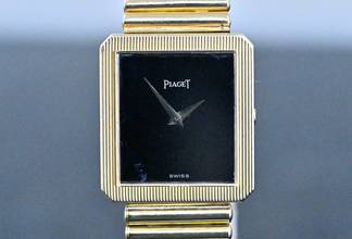 Thumbnail von Piaget Protocole rare Vintage 9154 | Onyx Dial | yellow gold bracelet