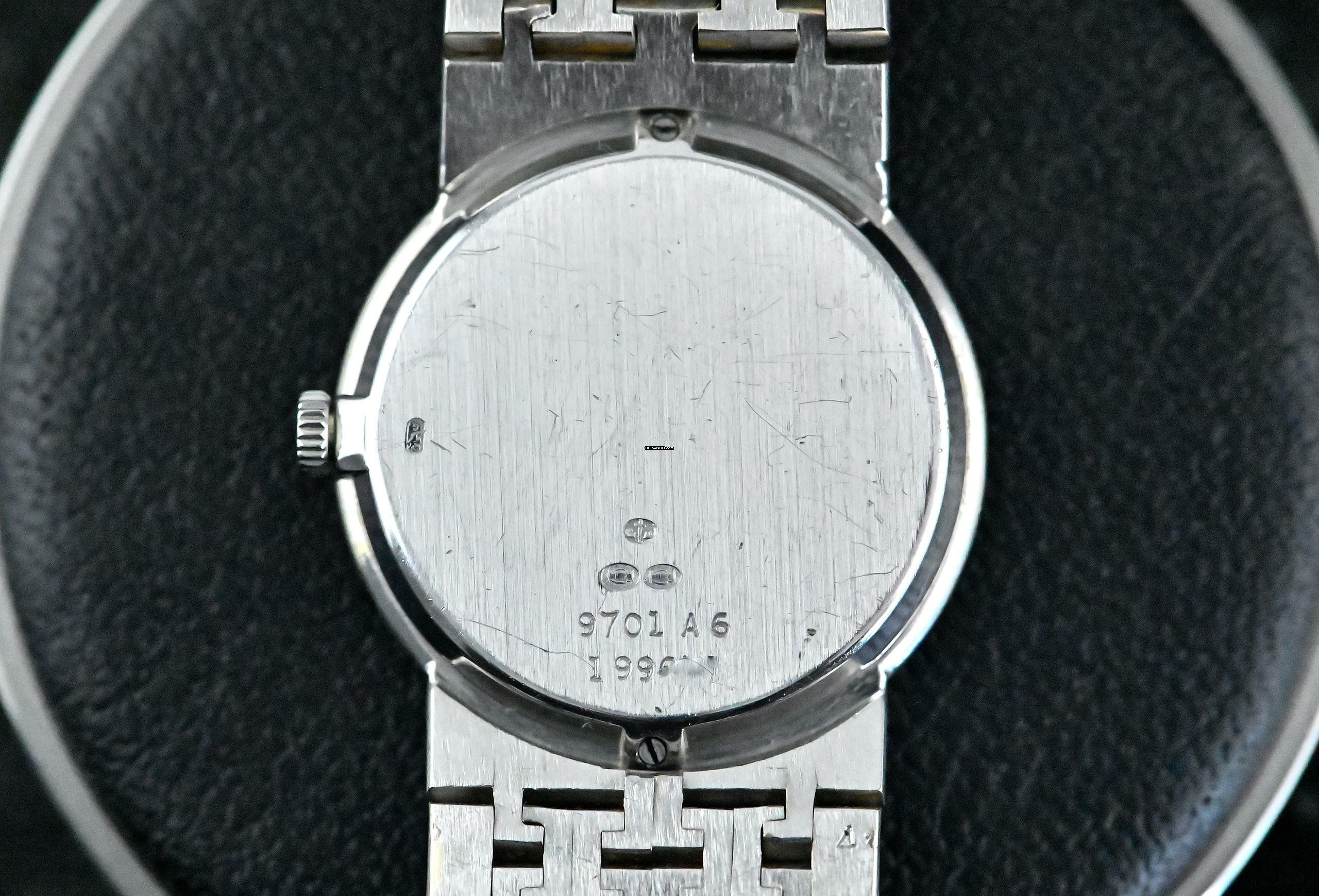 Thumbnail von Piaget rare Vintage Dress Watch | 9701 A 6 | Lapislazuli dial | white gold