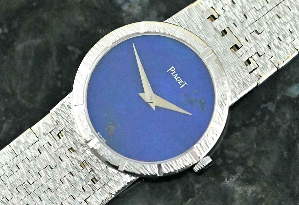  Piaget rare Vintage Dress Watch | 9701 A 6 | Lapislazuli dial | white gold 