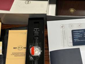 Thumbnail von Longines Lindbergh Hour Angle 5215/4 Hour Angle Lindbergh B + P Deutsche Auslieferung-mit Erstkauf Rechnung Full Set-Neuer Service Hersteller-Sammler Set !!!!