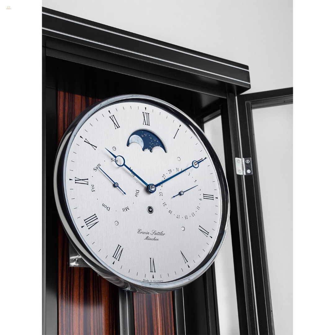 Thumbnail von Classica K 100 M – Mondphase & Kalender - 30 Tage Gangdauer - Kalenderwerk - handbemalte Mondscheibe