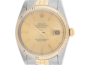Thumbnail von Rolex Datejust 36 open 6/9 Ref.16013 1982 Full LC 100 Set sehr gut Vintage