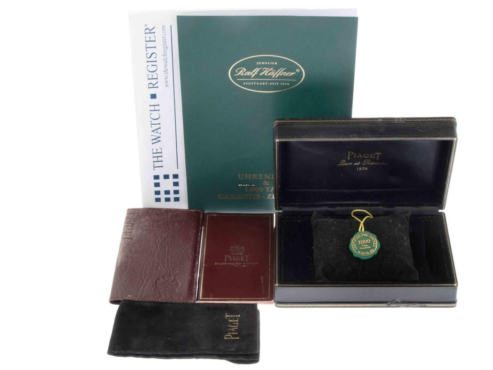 Thumbnail von Piaget Classic Onyx Dial Ref.12343A23 1980 original Box sehr gut Vintage