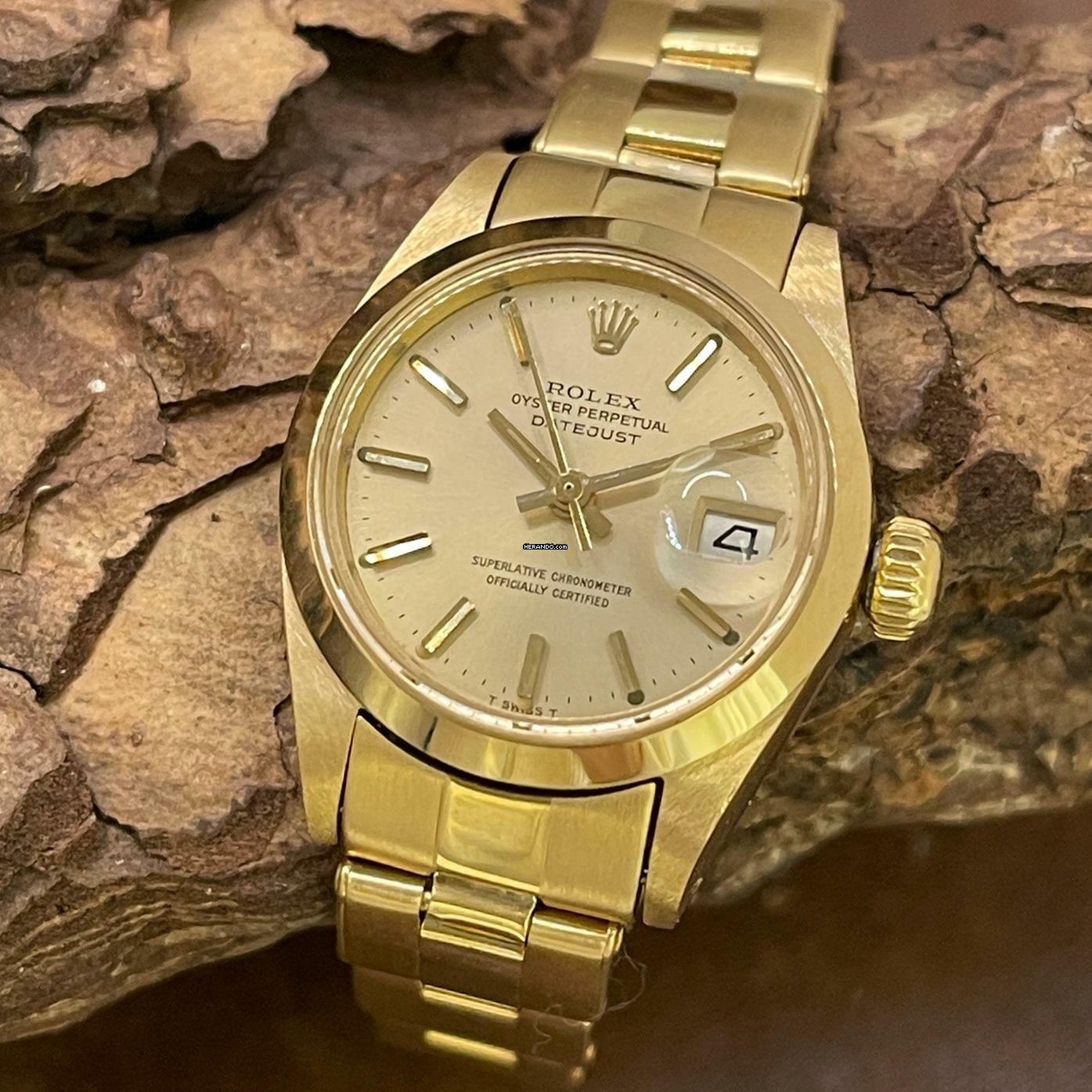  Rolex Lady-Datejust Oyster Perpetual Datejust 26 - Gelbgold - Ref. 6916 