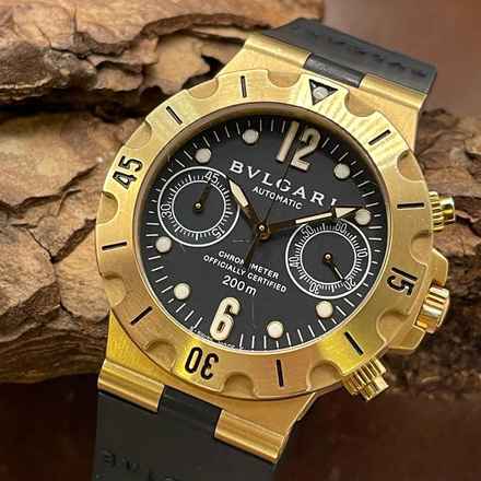  Bulgari Diagono Diagono Scuba Chronograph - FULLSET - Ref. SC38G - 750er Gelbgold 
