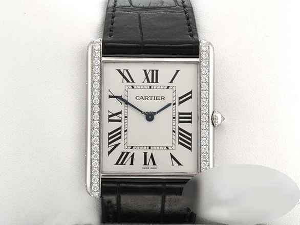  Cartier Tank Louis Cartier Xl Weissgold 750 Diamanten 2020 Wt200006 Handaufzug 18kt White Gold 