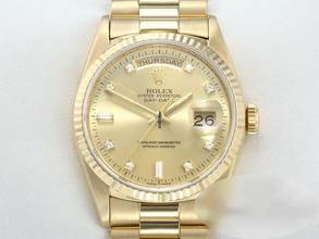 Thumbnail von Rolex Day-Date 36 36mm 18238 1997 Gelbgold 750 Diamanten Automatik Gold