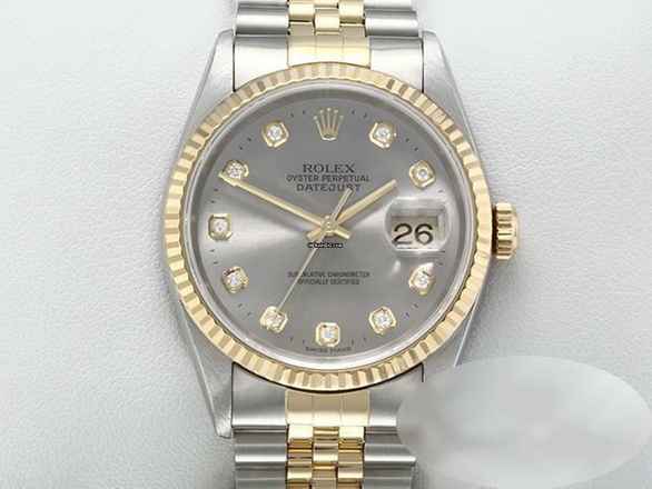  Rolex Datejust 36 36mm 16233 2004 Diamanten Stahl Gelbgold 750 Automatik Gold 