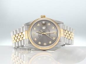Thumbnail von Rolex Datejust 36 36mm 16233 2004 Diamanten Stahl Gelbgold 750 Automatik Gold