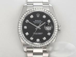 Thumbnail von Rolex Datejust 36 36mm 116244 2015 Stahl Weissgold 750 Diamanten Automatik Stainless Steel 18kt White Gold Oyster-band Chronometer Black Dial