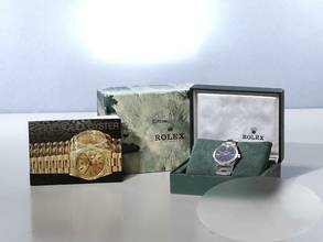 Thumbnail von Rolex Air King 34mm Edelstahl Automatik 14010 Medium Stahl Damen Herren Stainless Steel Oyster-band Blue Dial