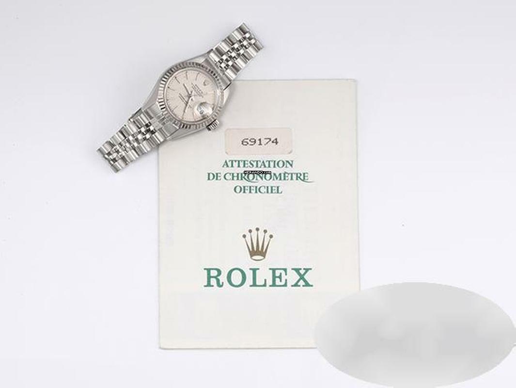 Thumbnail von Rolex Lady-Datejust Edelstahl Weissgold 750 Automatik Stahl Gold Damen Stainless Steel 18kt White Gold Jubilé-band Chronometer Oyster