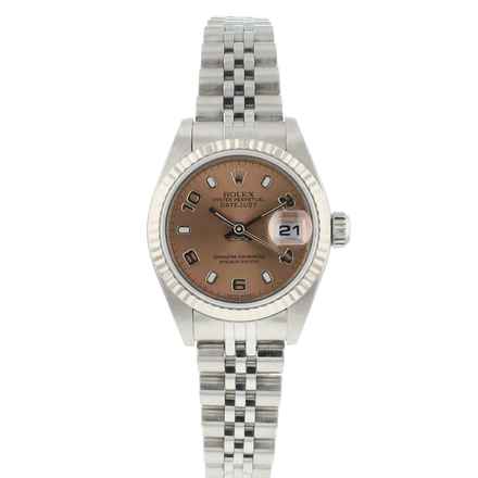  Rolex Lady-Datejust 26 Steel Jubilee Fluted Pink Arabic Dial 
