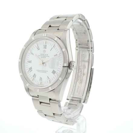  Rolex Oyster Perpetual Date 34MM Steel White Roman Dial 