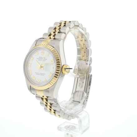  Rolex Lady-Datejust 26 Steel Gold Jubilee White Roman Dial 