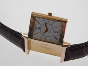 Thumbnail von Jaeger-LeCoultre Reverso Classique Classic Art Deco 18 Karat Rosegold mit Krokoband und original Schließe 18 Karat Rosegold im Top Zustand 23 x 38mm Handaufzug
