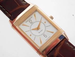 Thumbnail von Jaeger-LeCoultre Reverso Classique Classic Art Deco 18 Karat Rosegold mit Krokoband und original Schließe 18 Karat Rosegold im Top Zustand 23 x 38mm Handaufzug