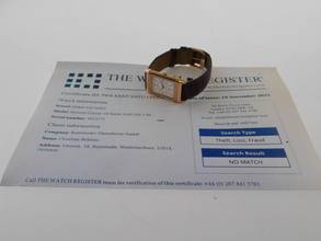 Thumbnail von Jaeger-LeCoultre Reverso Classique Classic Art Deco 18 Karat Rosegold mit Krokoband und original Schließe 18 Karat Rosegold im Top Zustand 23 x 38mm Handaufzug