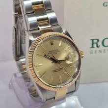 Thumbnail von Rolex Oyster Perpetual Date Ouro & Aço 34mm Automático Completo