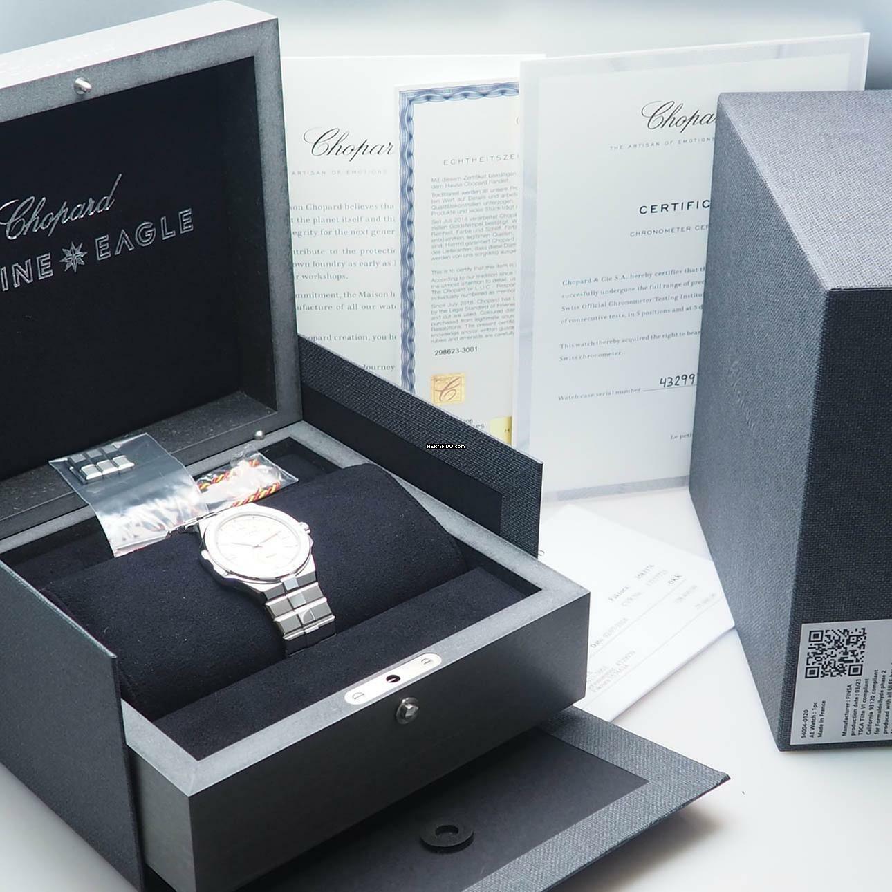 Thumbnail von Chopard Alpine Eagle Xps Chronometre Salmon dial Stahl Box+Papiere Full Set from 1.owner