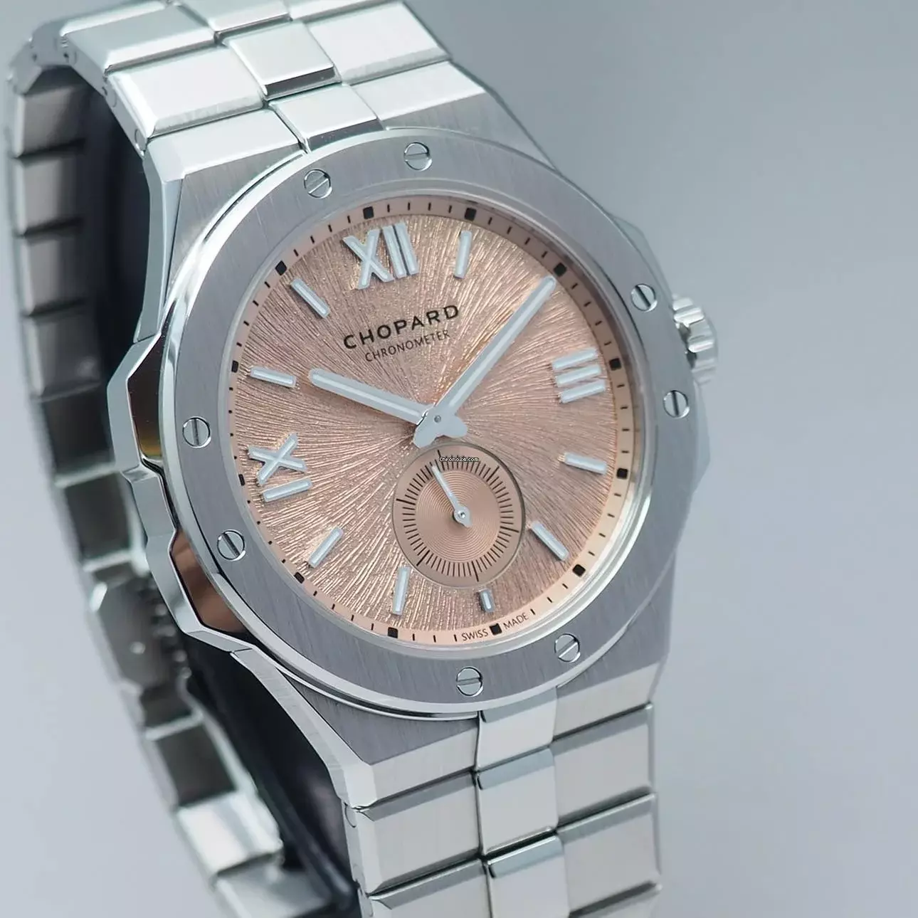 Thumbnail von Chopard Alpine Eagle Xps Chronometre Salmon dial Stahl Box+Papiere Full Set from 1.owner